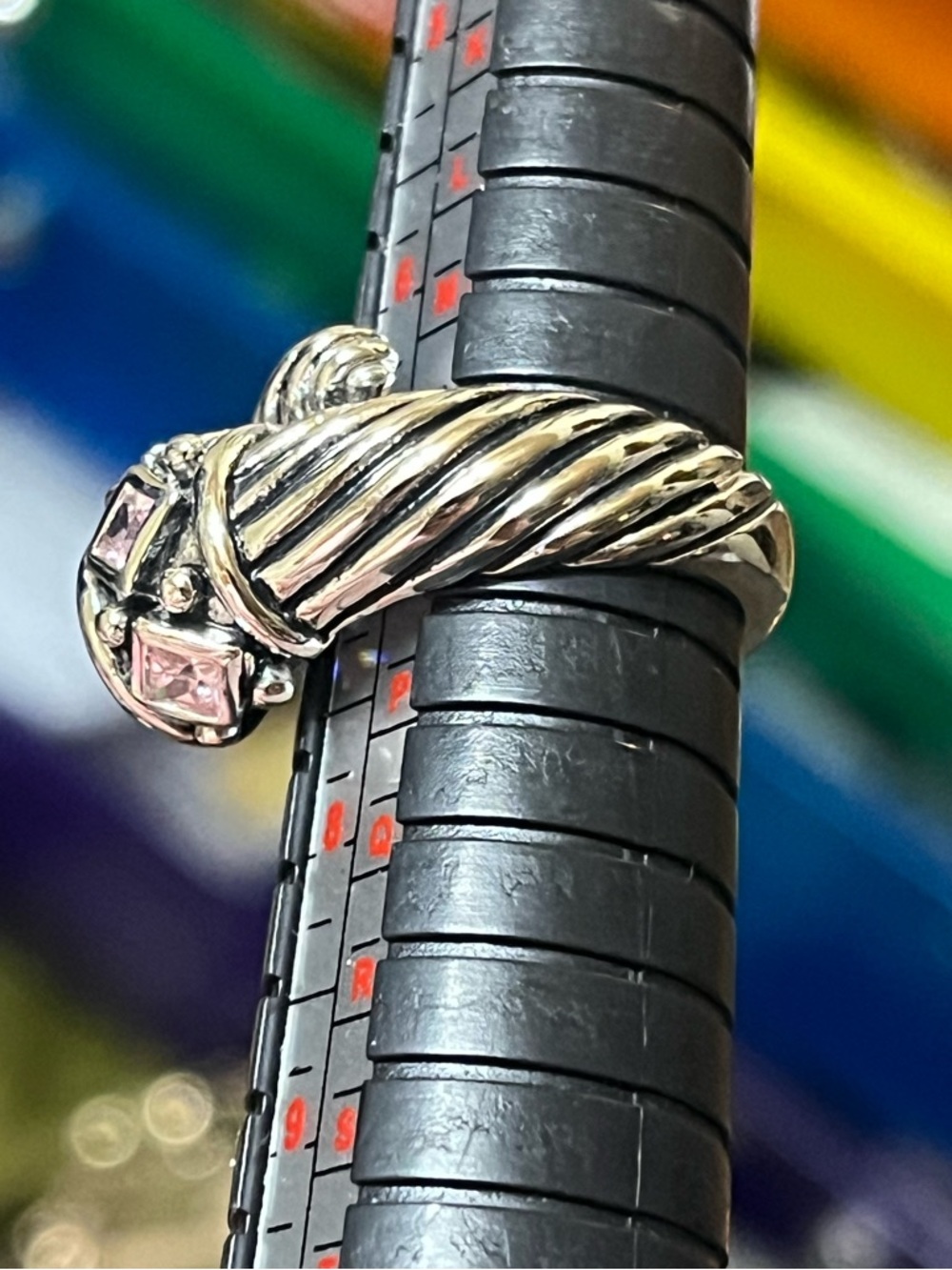 Pink Cable Wrap Around Ring - Picture 16 of 16